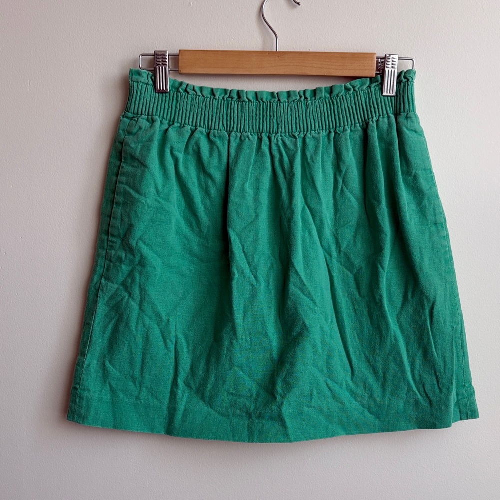 Kelly Green J Crew Paper Bag Skirt